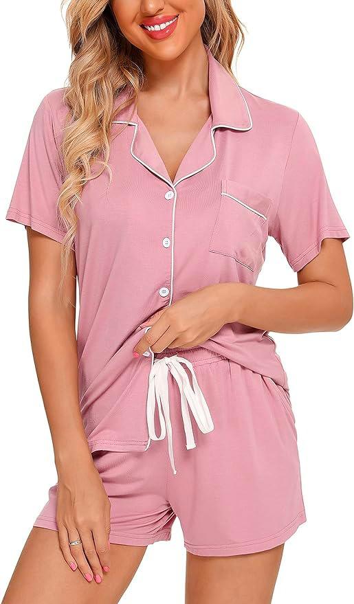 Phi Mu Luxe 100% Jersey Knit Bamboo Pajama Short Set